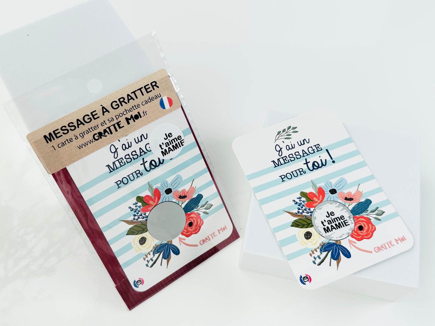 carte à gratter je t'aime mamie