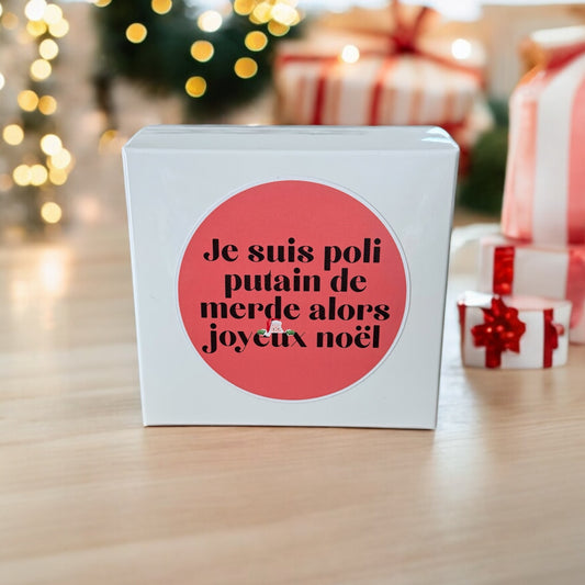 Boîte Cadeau Noël - "Je suis poli putain de merde"